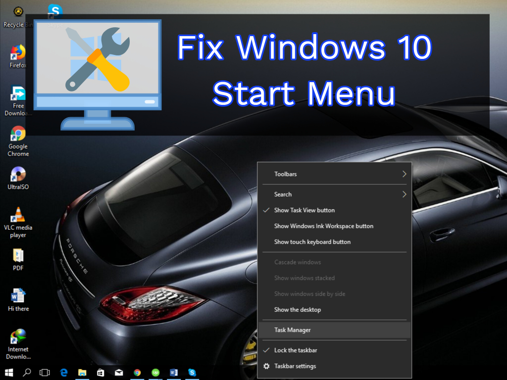 how to fix windows 10 start menu not working