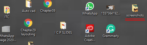 Underlined folder in desktop