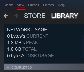 Accessing View Menu in Steam
